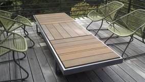 Ipe and steel table