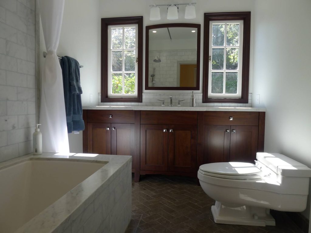 Bathroom Remodel with Walnut Vanity